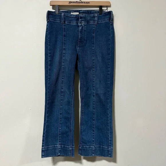 Pilcro Slim 70s High-Rise Crop Flare Jeans Size 28 - Picture 6 of 16